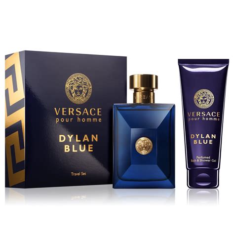 versace dylan blue gift set for him the bay|Versace Dylan Blue deodorant spray.